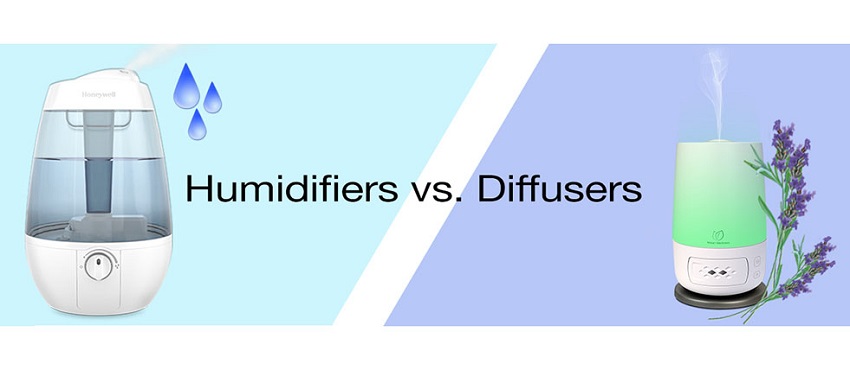 What is the difference between a humidifier and a diffuser?