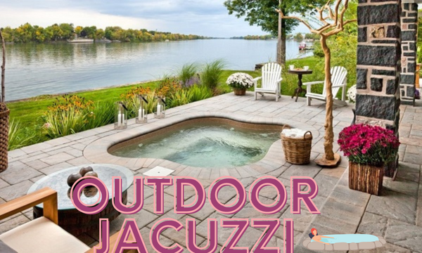 Outdoor jacuzzi: relaxing hot baths are possible